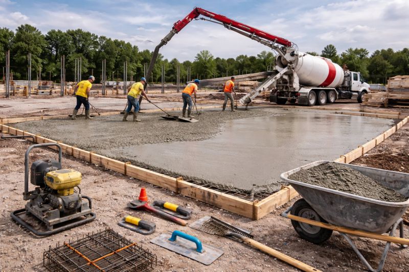 Commercial Slab Construction in Greer, SC