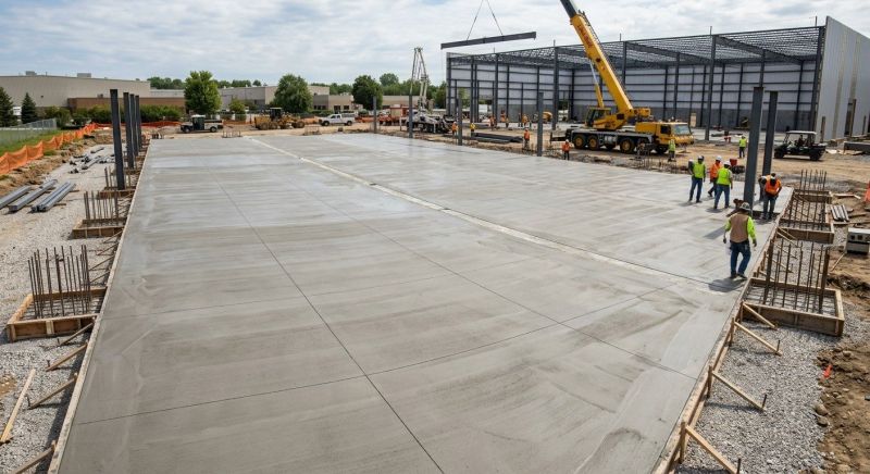 Commercial Slab Installation in Taylors, SC